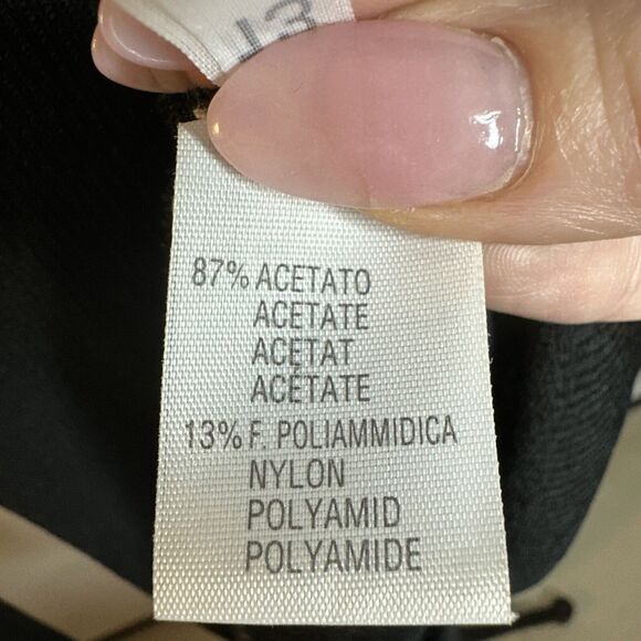 LOVE SEX MONEY Italy VINTAGE 90s Sweater Black Minimalist Stretch Top Sheer M - Picture 11 of 13